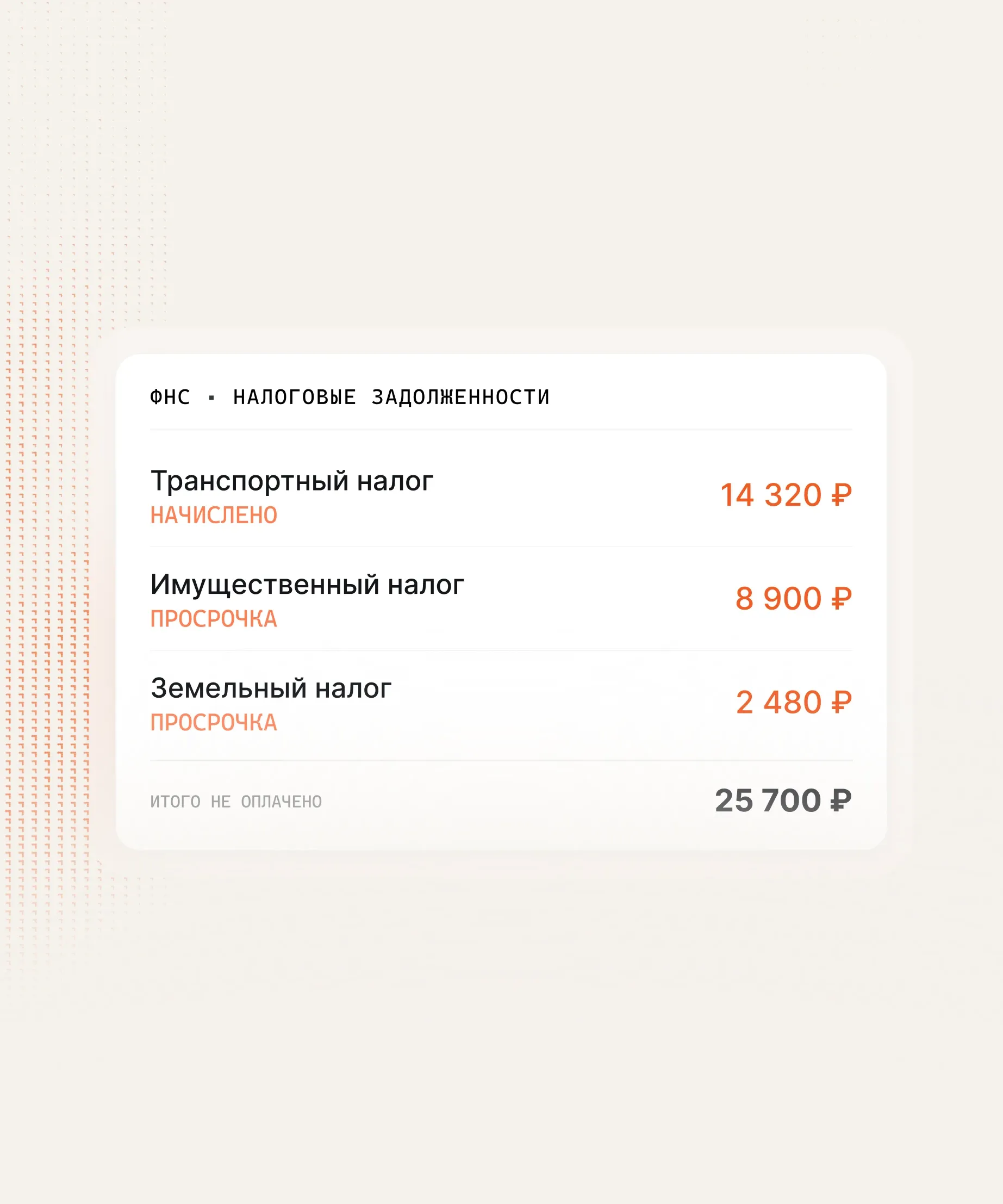 Долги по налогам и сборам
